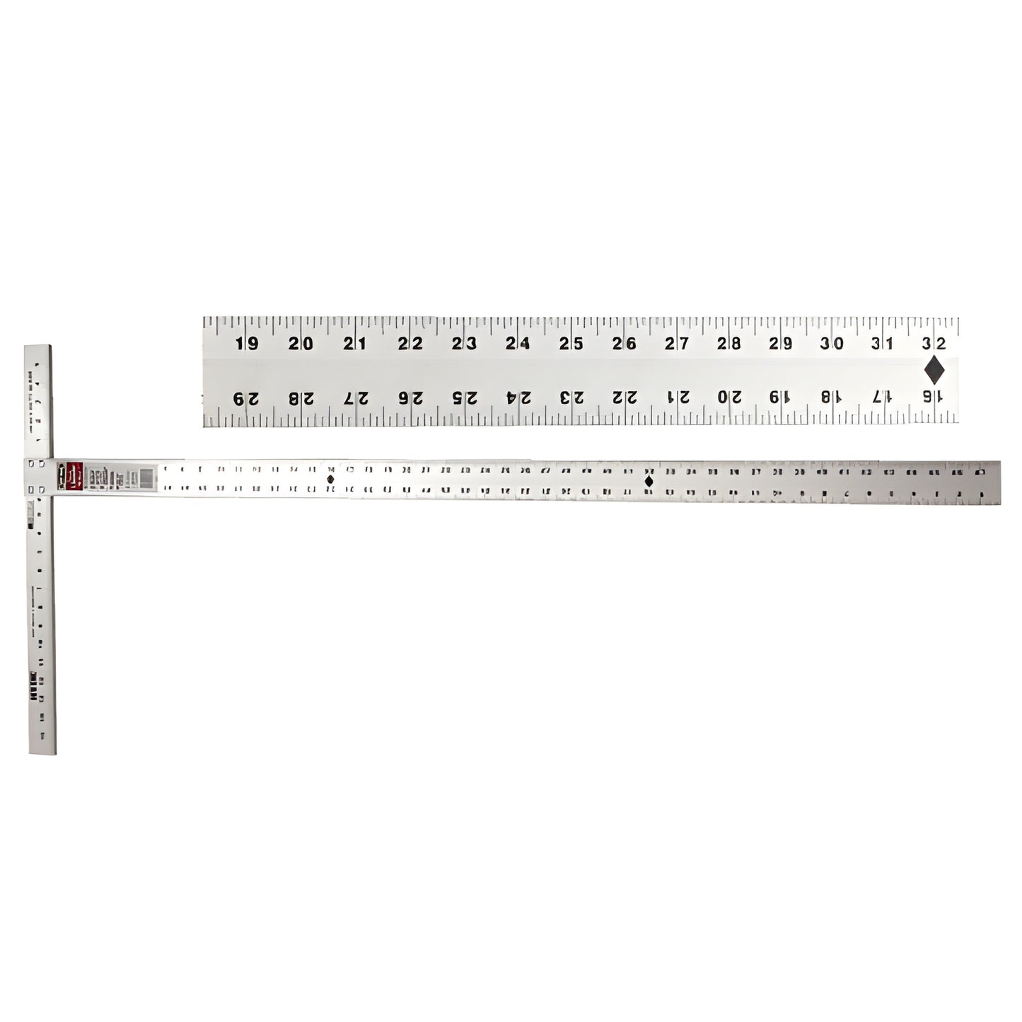 GS48 48-inch anodized aluminum offset T-square with 2" blade and 22.5" T-head, four-rivet construction