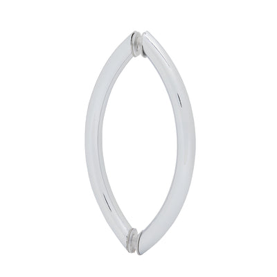 CRL 8 in Polished Chrome Crescent Back-to-Back Glass Door Pulls