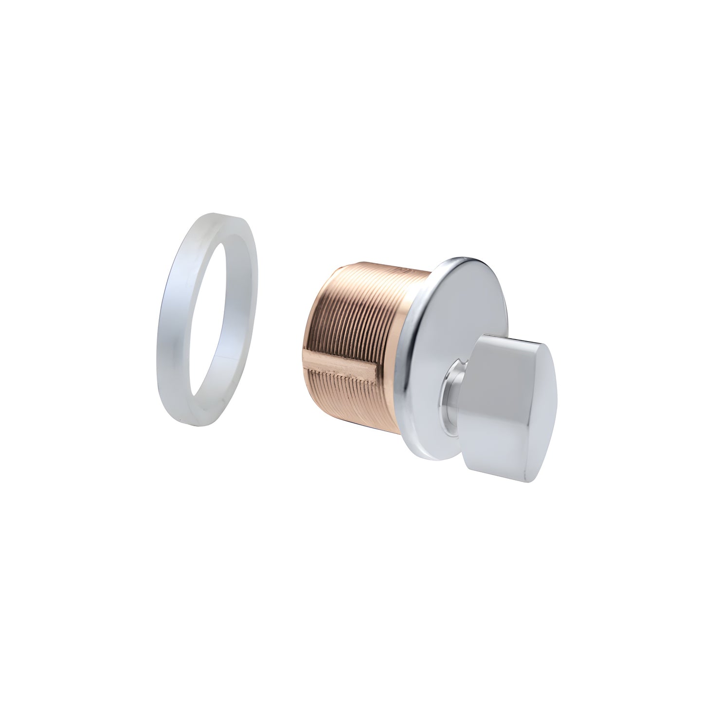 DRA60SA solid brass mortise thumbturn cylinder, satin anodized, 1 in long, 1-5/32 in diameter, 5-pin