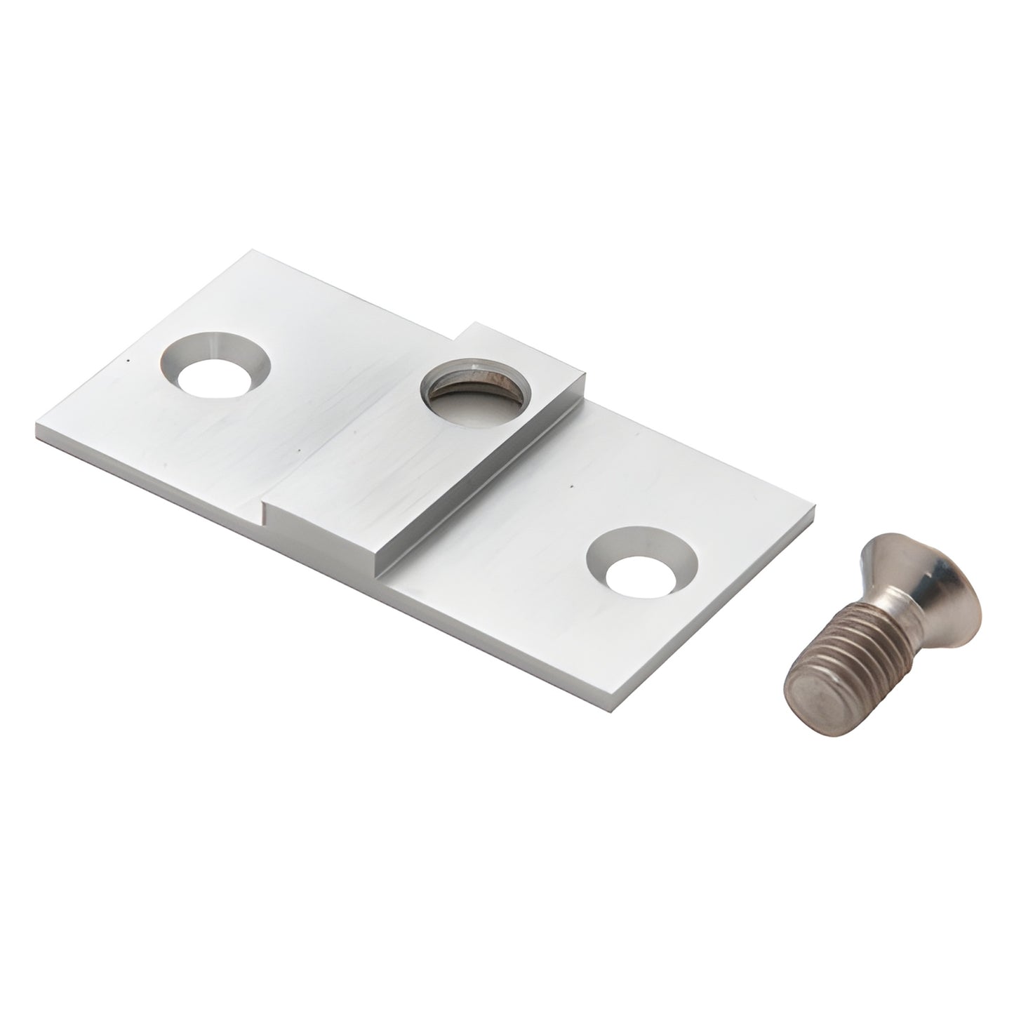 DORMAKABA PT30WPBS brushed stainless steel wall plate with mounting screw, fits PT3034 patch fittings.