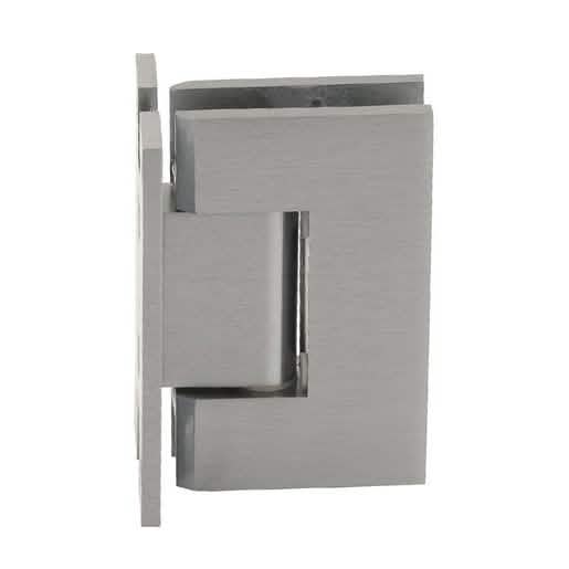 CRL Brushed Nickel Vienna 037 Series Wall Mount 'H' Back Plate Hinge - Sleek Design