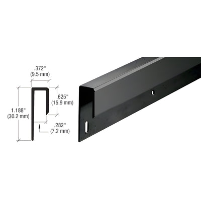 CRL 1/4 in Matte Black Deep-Nose Aluminum J-Channel
