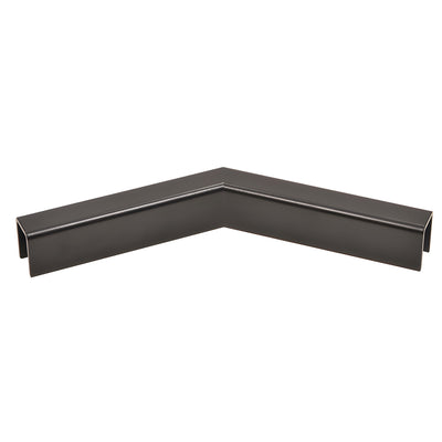 CRL 135° Matte Black 11-Gauge Cap Rail Corner for 1/2 in Glass