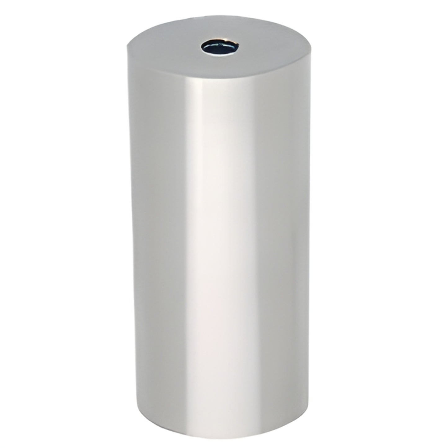 ACSB24BS 2" diameter brushed stainless clad aluminum standoff base, 4" length, 3/8"-16 threaded.