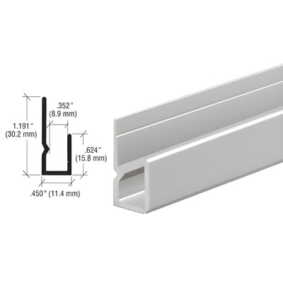 CRL Satin Anodized Aluminum 1/4 in Deep-Nose Heavy-Duty J-Channel