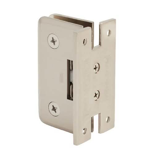 CRL Brushed Nickel Petite 'H' Back Plate Hinge - Wall Mount, 037 Series, Elegant Design
