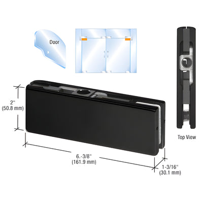 CRL Matte Black Top Patch Fitting for Glass Doors with 1NT303 Insert
