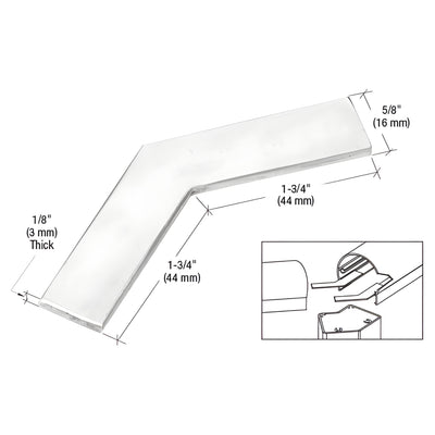 CRL 135° Aluminum Rail Corner Bracket