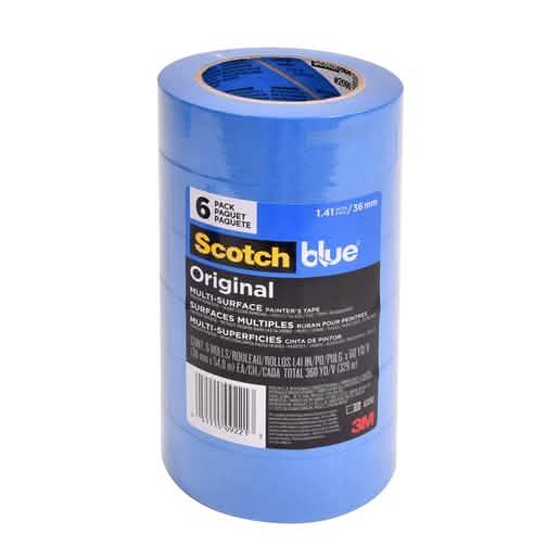 Close-up of CRL 3M® Scotch Blue Painter's Tape, 1.41" x 60 yd, perfect for clean lines.