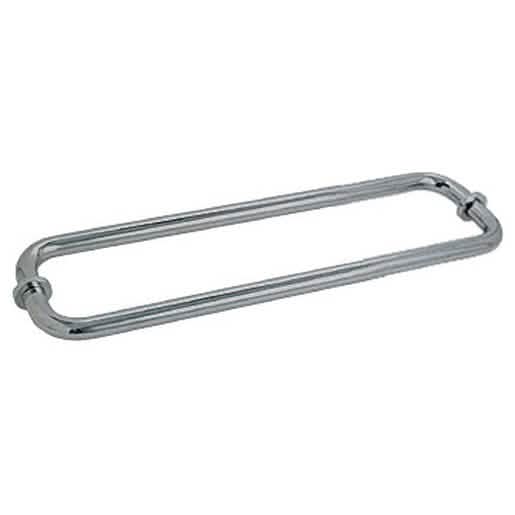 Brushed Nickel 12" BM Series Back-to-Back Tubular Towel Bars - Sleek and Durable.