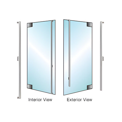 CRL-Blumcraft® Polished Stainless Glass-Mount RH Dummy Door Handle FS