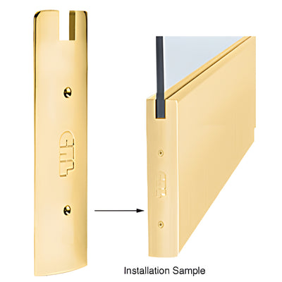 CRL 10 in Polished Brass Square End Cap for Sidelite Rail