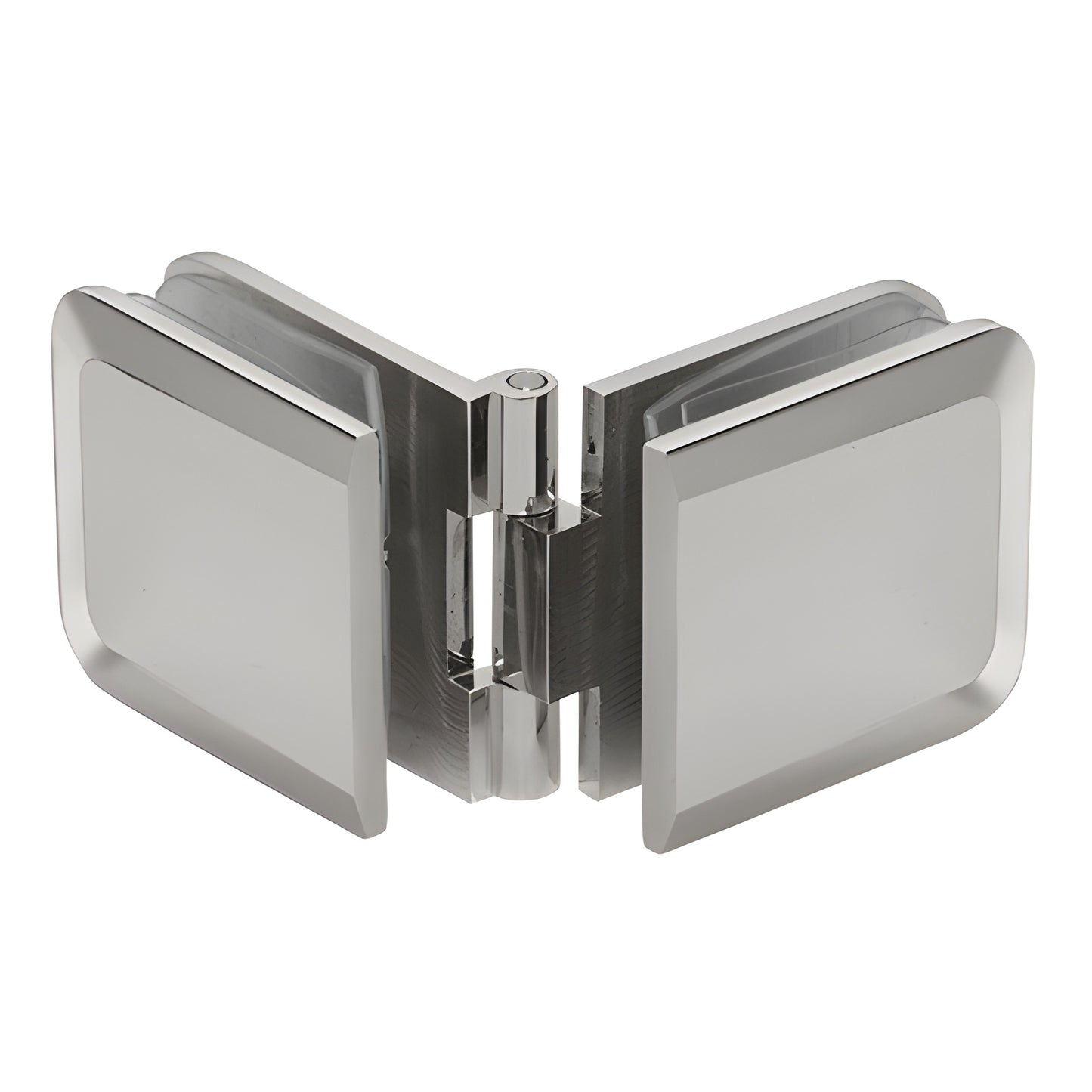 Brushed nickel adjustable glass-to-glass clamp hinge ADJBEV180BN for 8-12mm frameless shower panels