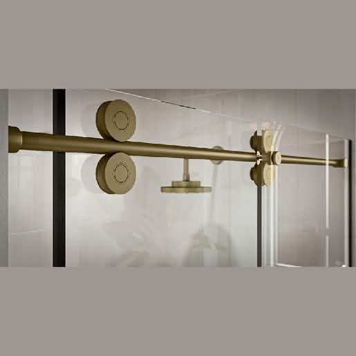 CRL Brushed Bronze 180° Crescent Series Sliding System - Elegant, Durable, Modern Design