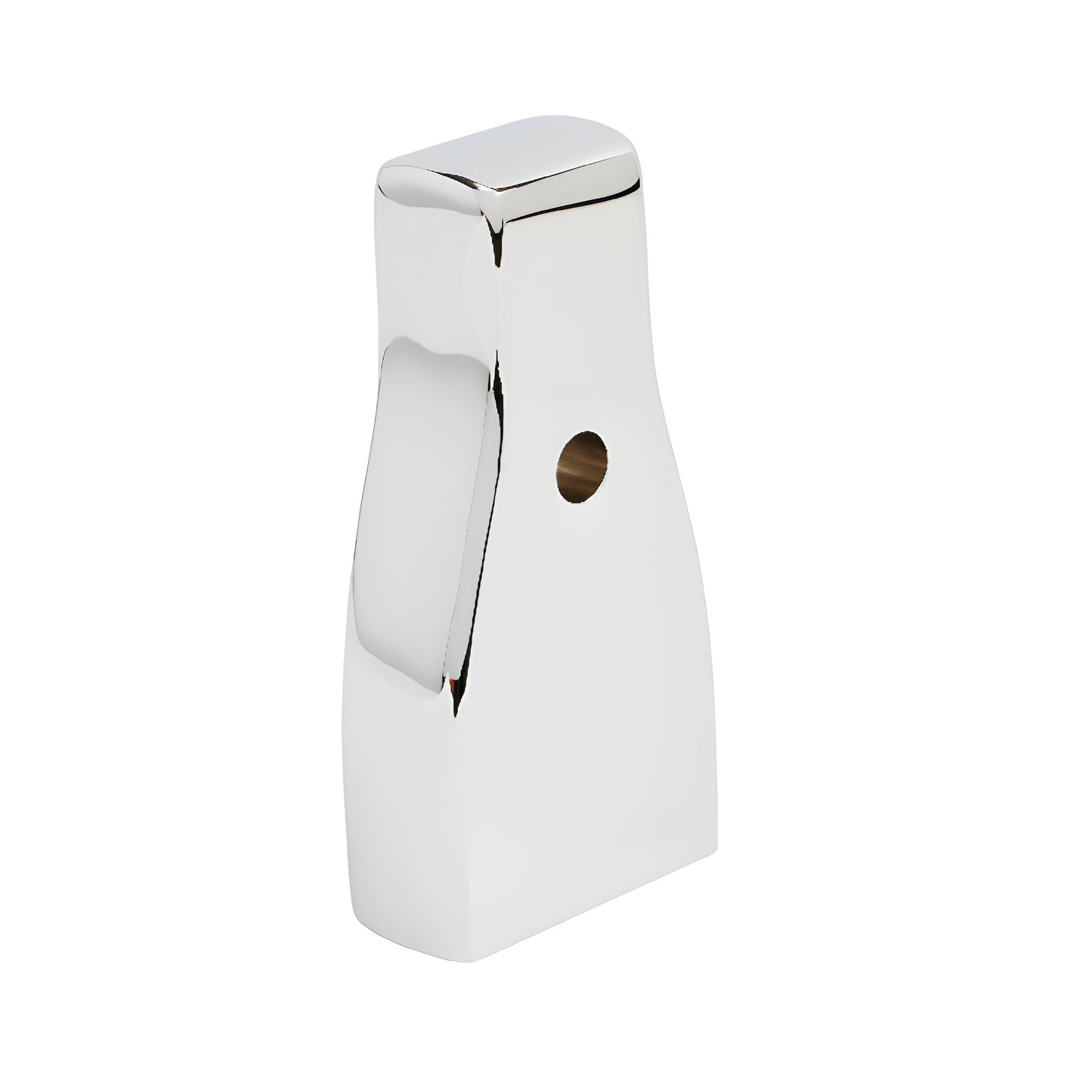 Polished chrome brass wall block mount for frameless shower door, SKU MA03CH