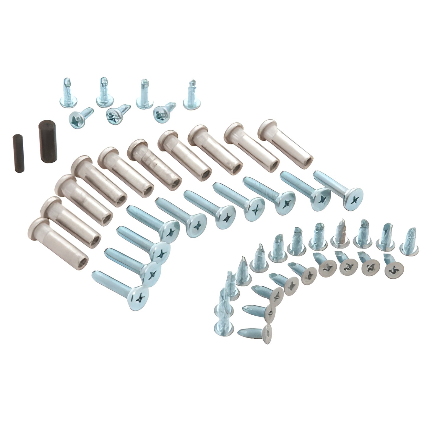 CRL continuous hinge replacement screw and pin kit, satin anodized finish (SKU 26469SA)