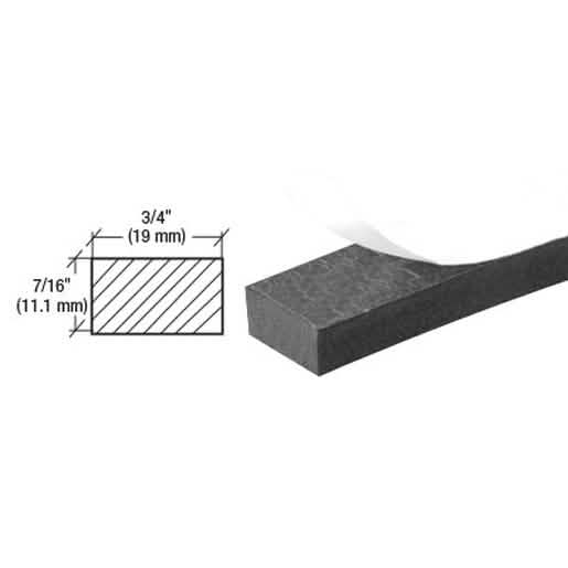 CRL Neoprene Sponge Weatherstrip 7/16"x3/4" with Peel-Bak® Adhesive - Durable Sealant