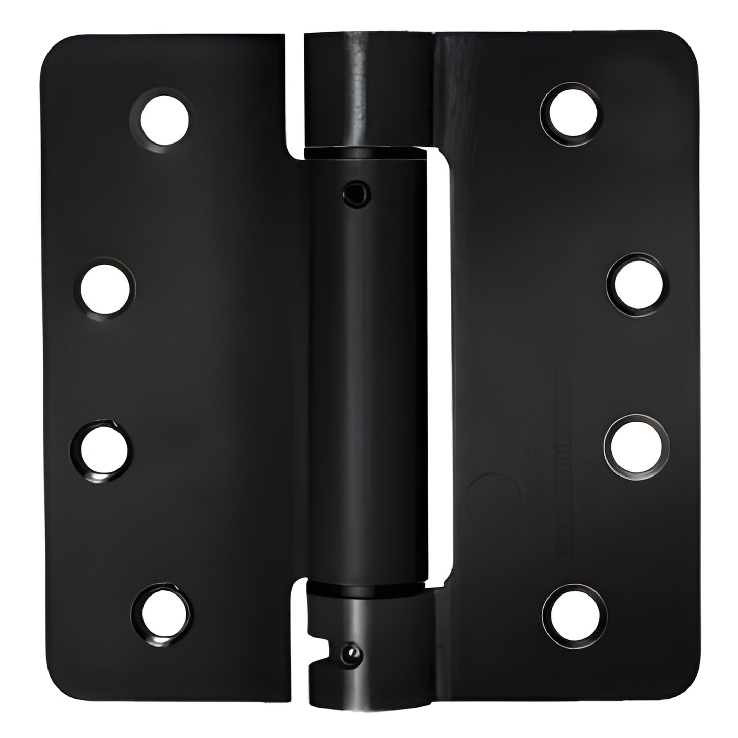 CRL S44D black 4x4 heavy duty spring hinge - commercial self closing hinge with 1/4" radius corners.