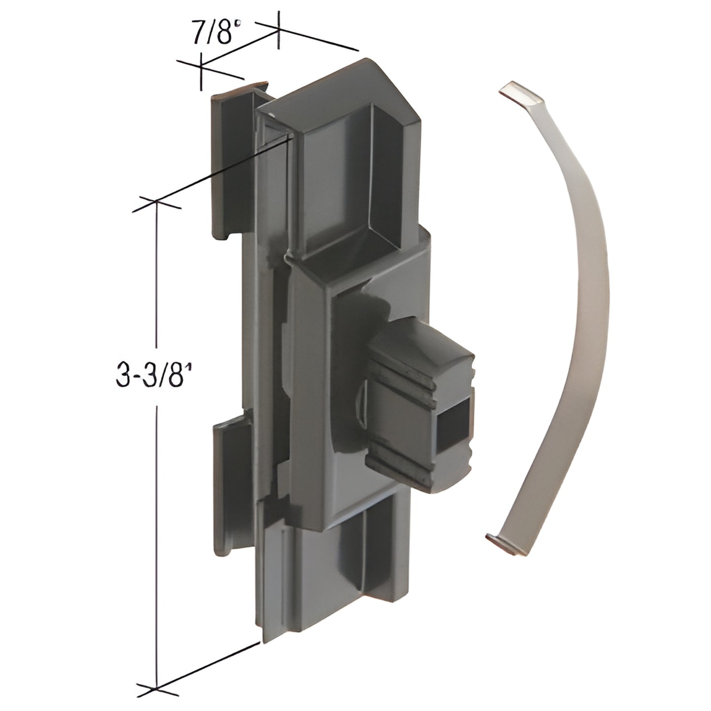 CRL F2649 black diecast window latch with night lock, 3-3/8" x 7/8", fits Superior windows
