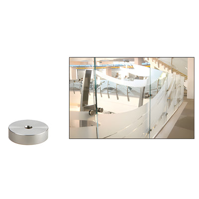 CRL 316 Stainless Steel Standoff Base 2in Dia x 1/2in Brushed