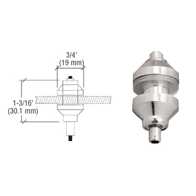 CRL Chrome Drilled Glass Shelf Brackets for Cable Display System