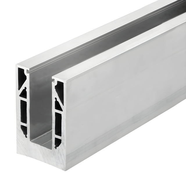 CRL 9BL Series Mill 120" Square Base Shoe Fascia Mount Drilled for 9/16" Glass