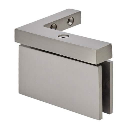 CRL Brushed Nickel Cardiff Series Left Hand Mount Hinge - Sleek, durable design.
