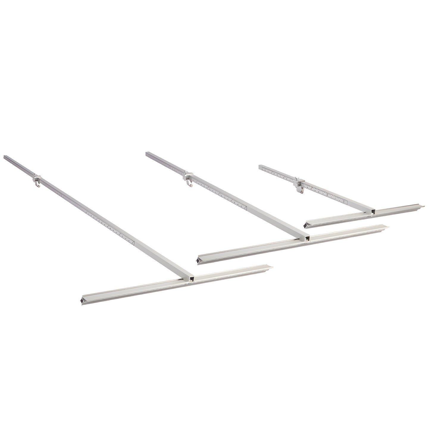 PSC600 CRL 72" aluminum production speed cutter - long anodized rail with T-bar head and carbide cutting wheel, silver.