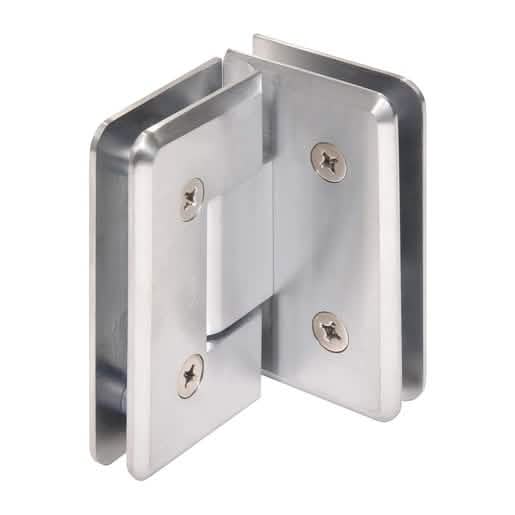 CRL Brushed Chrome Cologne 092 Series 90º Glass-to-Glass Hinge - Stylish and durable hinge