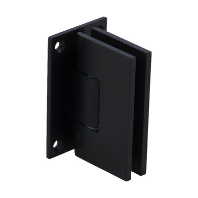 CRL Victoria Matte Black Shower Door Hinge Full Back Plate