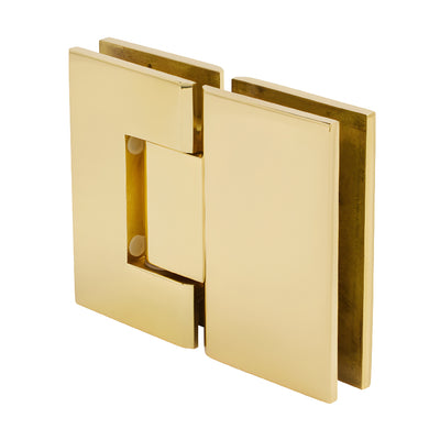 CRL Geneva 180° Polished Brass Glass-to-Glass Shower Door Hinge