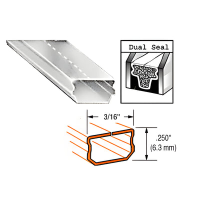 CRL 3/16 in Clear Anodized Low-Profile Dual-Seal Aluminum Spacer