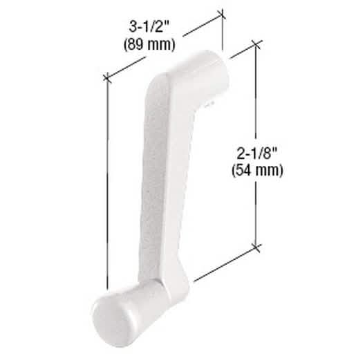 CRL White Window Operator Handle with 11/32" Spline - Durable, Easy Grip, Sleek Design