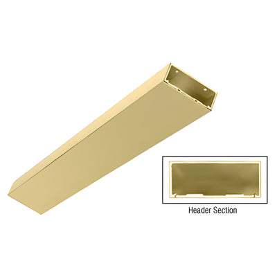 CRL Satin Brass 4" Door Header/Jamb with Flat Filler — Custom Length