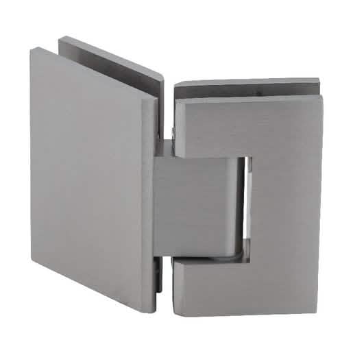 CRL Geneva 545 Brushed Nickel 135° Glass-to-Glass Hinge for sleek modern doors.