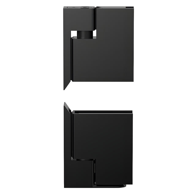 CRL Shower Door Hinge Swinging Matte Black Zero Hinge Set