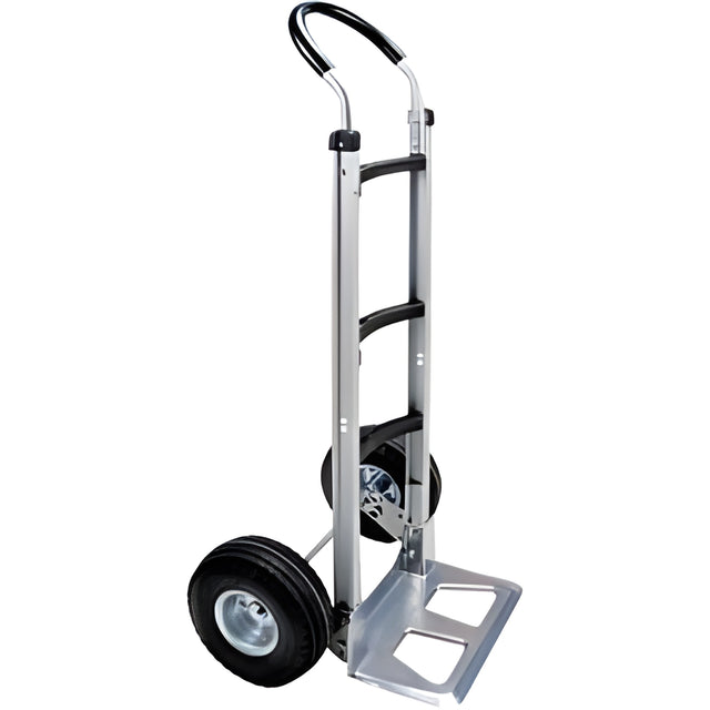 Aluminum Hand Truck, Pneumatic Wheels, Continuous Handle- 1 Ea