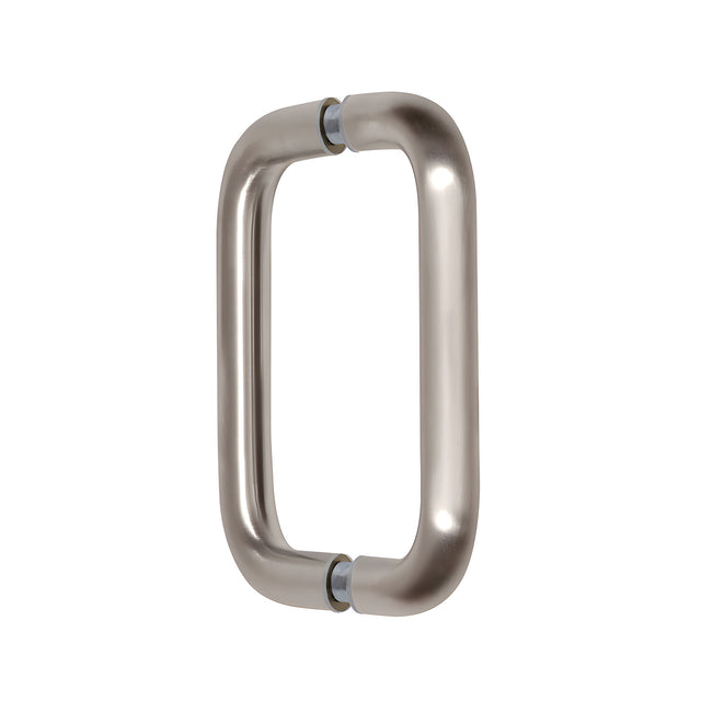 CRL Brushed Nickel 6" Back-to-Back Solid Brass 3/4" Diameter Pull Handles Without Metal Washers