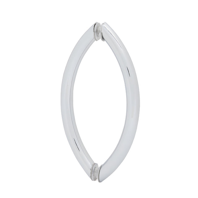 CRL Polished Chrome 8" Crescent Style Back-to-Back Pull Handles Without Metal Washers