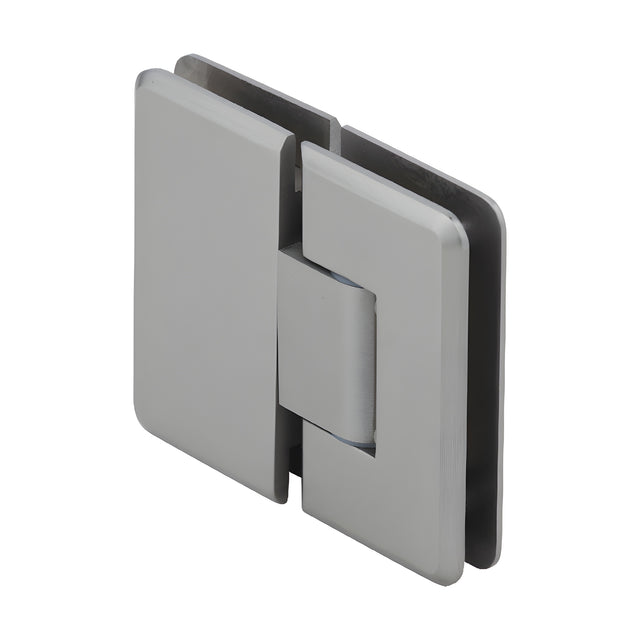 CRL Brushed Nickel Cologne 380 Series Adjustable 180º Glass-to-Glass Hinge