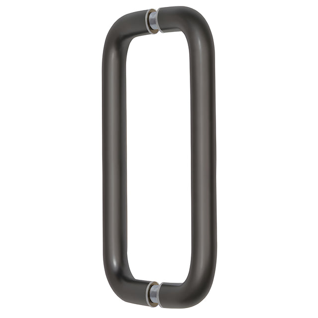 CRL Oil Rubbed Bronze 8" Back-to-Back Solid 3/4" Diameter Pull Handles Without Metal Washers