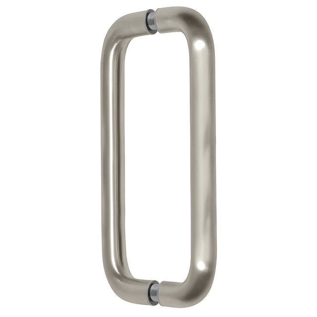 CRL Satin Nickel 8" Back-to-Back Solid 3/4" Diameter Pull Handles Without Metal Washers
