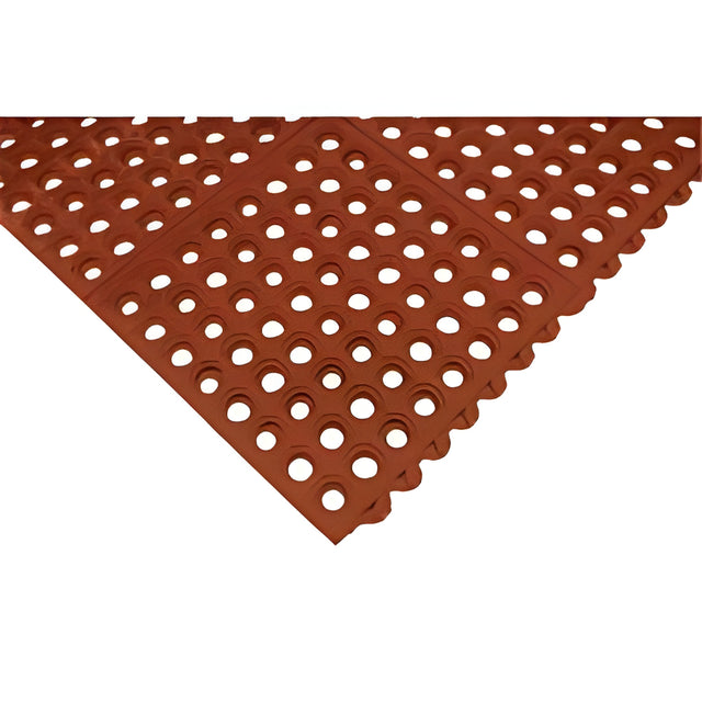 Anti-Fatigue Drainage Link Mats, 3' x 3', Brown