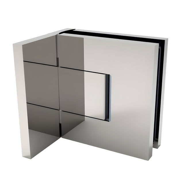 CRL Polished Chrome Bellagio Adjustable Wall Mount Offset Back Plate Hinge