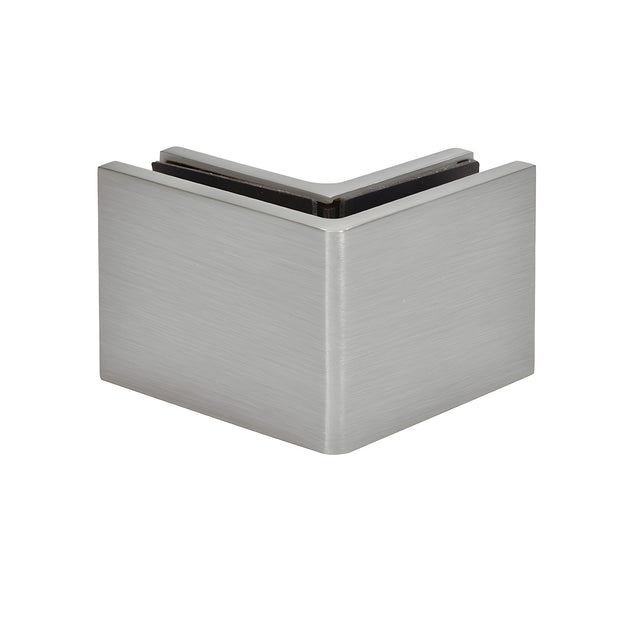 CRL Brushed Nickel Zero 90° Wall & Glass Mount Clamp