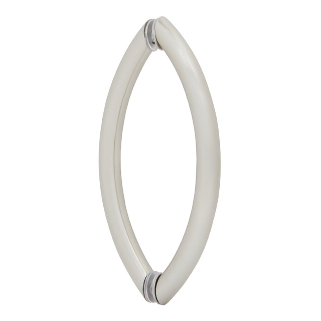 CRL Brushed Nickel 8" Crescent Style Back-to-Back Pull Handles Without Metal Washers