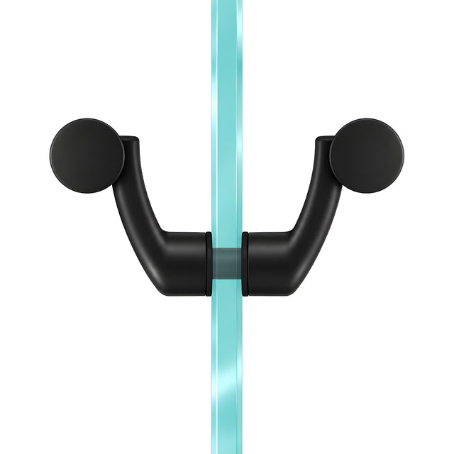 CRL Matte Black Offset Mount Mid-Post for Ladder Pulls