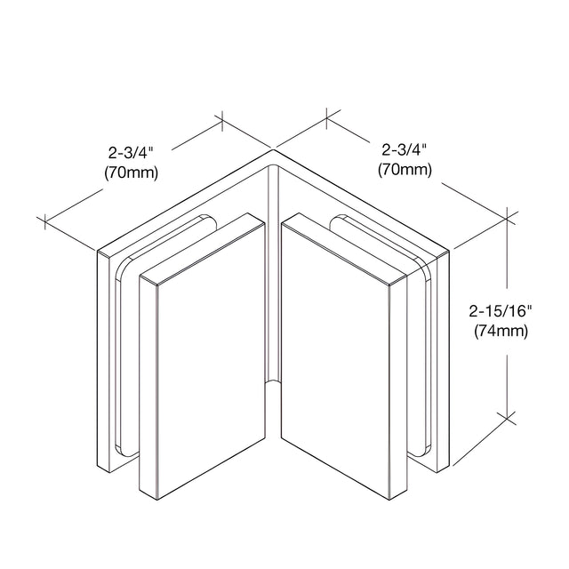 CRL Brushed Bronze Bellagio Series Glass-to-Glass Bracket