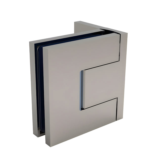 CRL Brushed Nickel Bellagio Adjustable Wall Mount Offset Back Plate Hinge