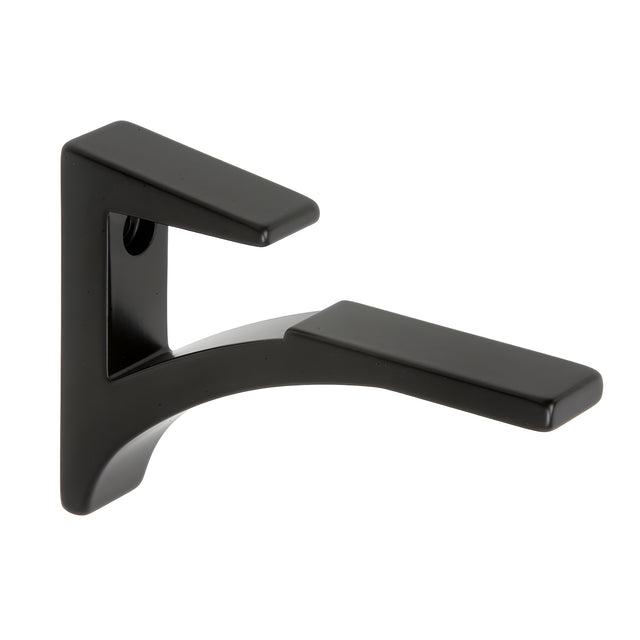 CRL Black - Aluminum Shelf Bracket for 3/8" to 1/2" Glass